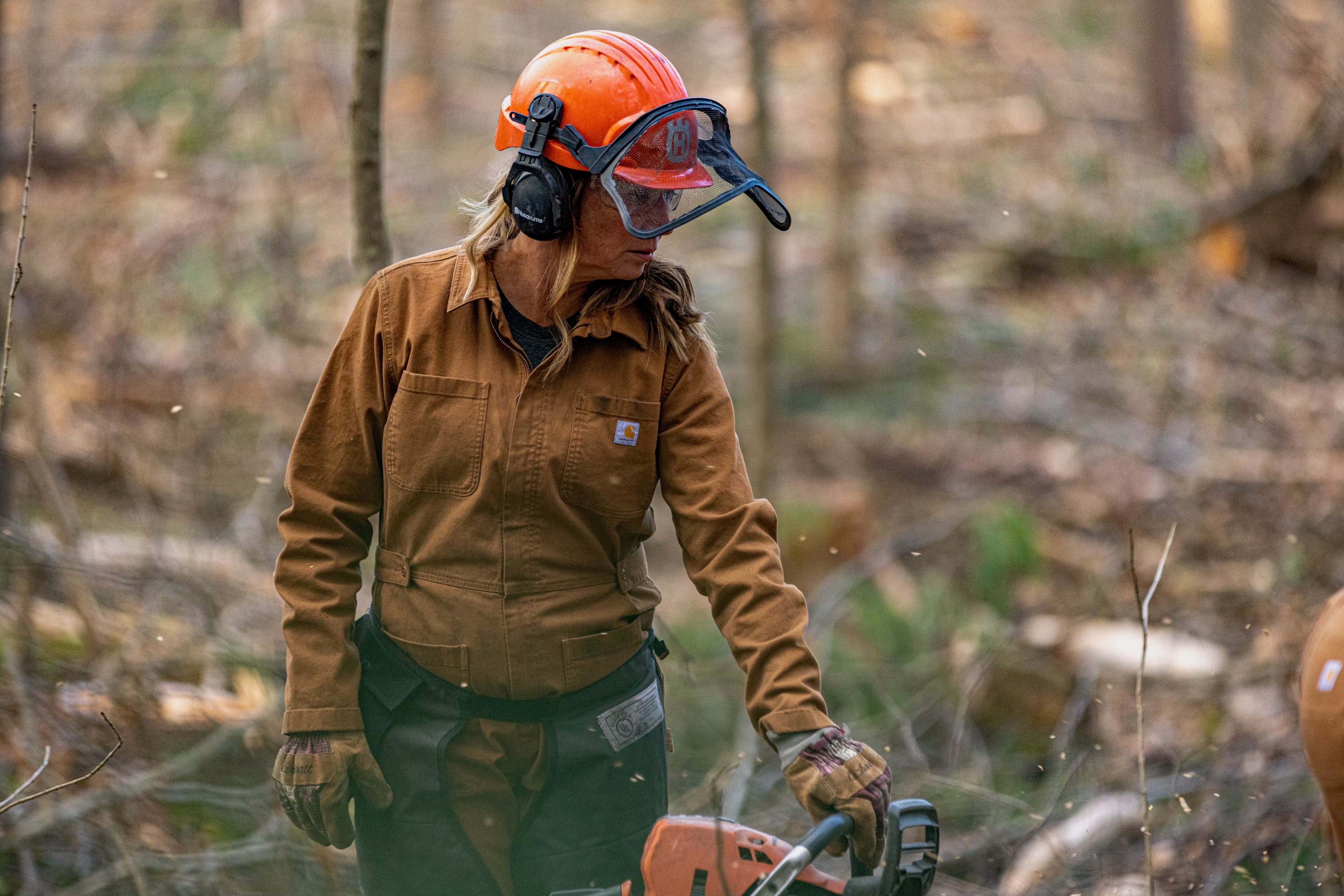 Man with chainsaw